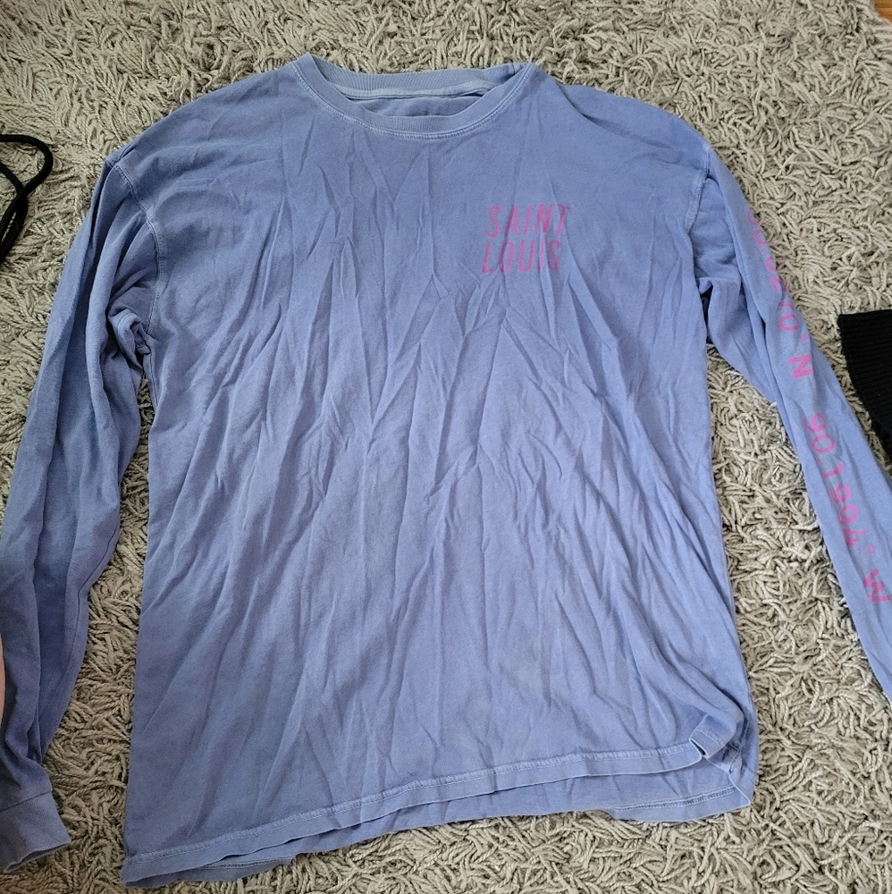 Long sleeve purple tee